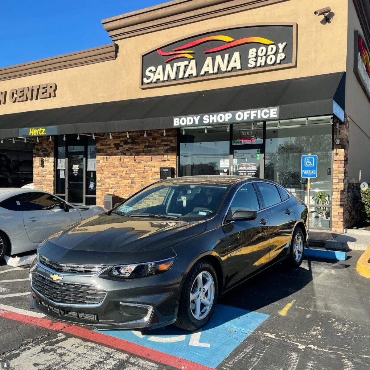 Chevy Malibu at Santa Ana Body Shop Houston