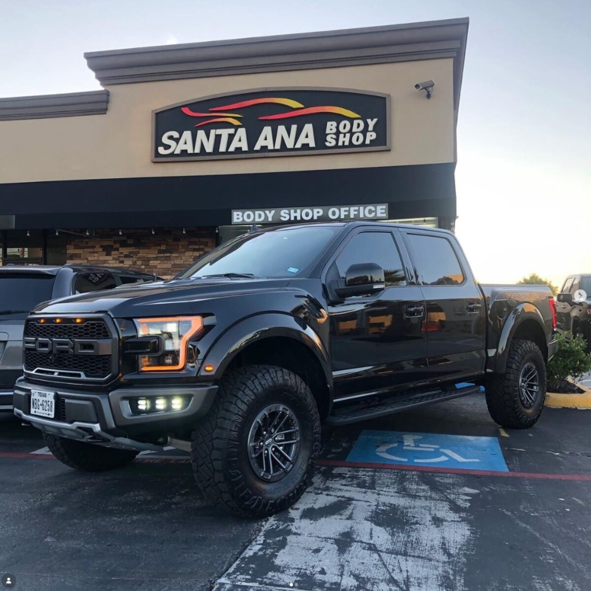 Ford Raptor at Santa Ana Body Shop Houston