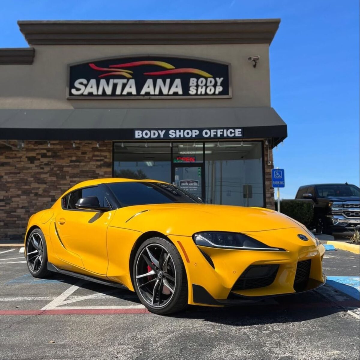 Toyota Supra at Santa Ana Body Shop Houston